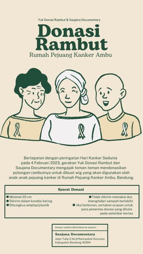 YUK DONASI RAMBUT UNTUK ANAK-ANAK PENYINTAS KANKER