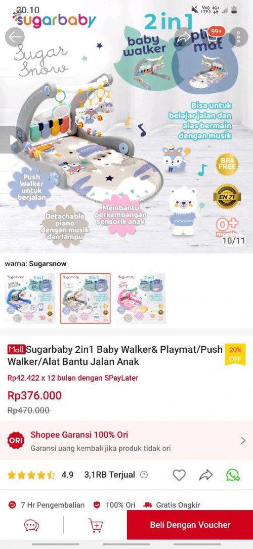 Jual Babygym sugarbaby