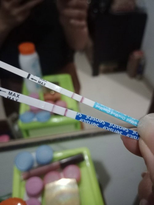 HPHT 9 JANUARI TESPACK POSITIF, USG MSH PENEBALAN RAHIM, PERUT SEBELAH KIRI SAKIT, AD YG SM GA BUN