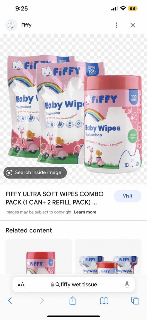 Wet tissue boleh lap muka baby ke