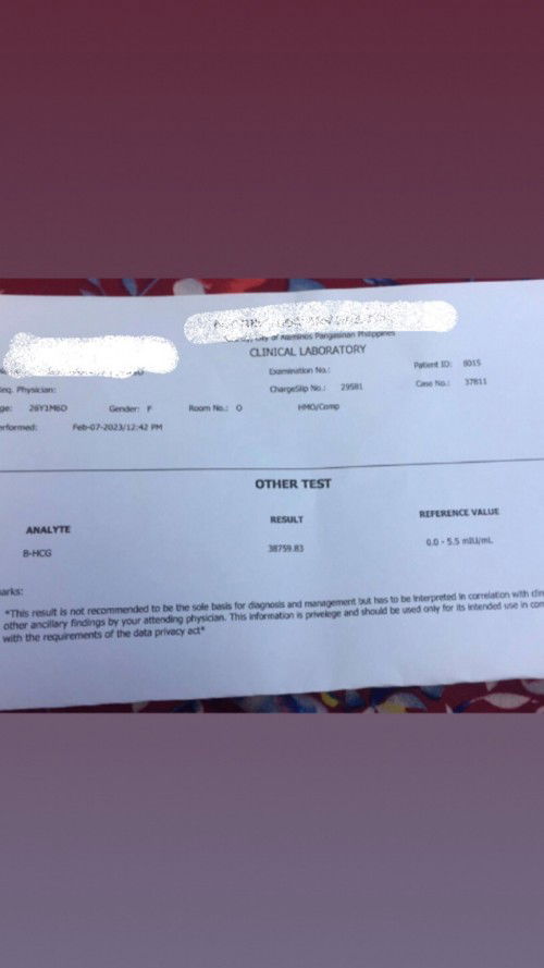 B-hcg pahelp po if normal po ba