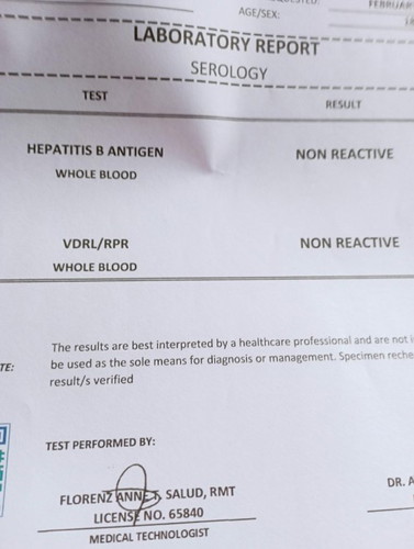 Buntis package lab test