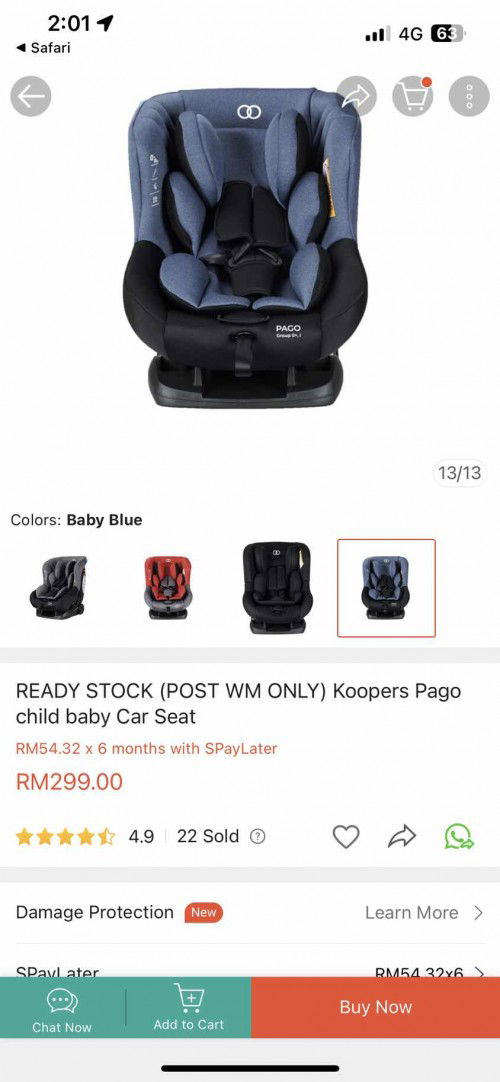 Let go Car seat and stroller