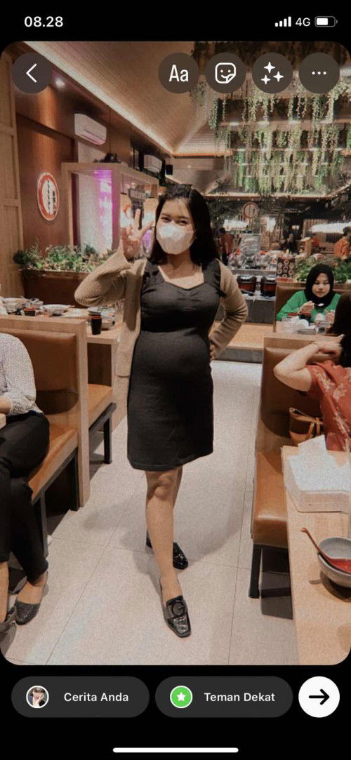 Seperti hamil 7/8  bulan