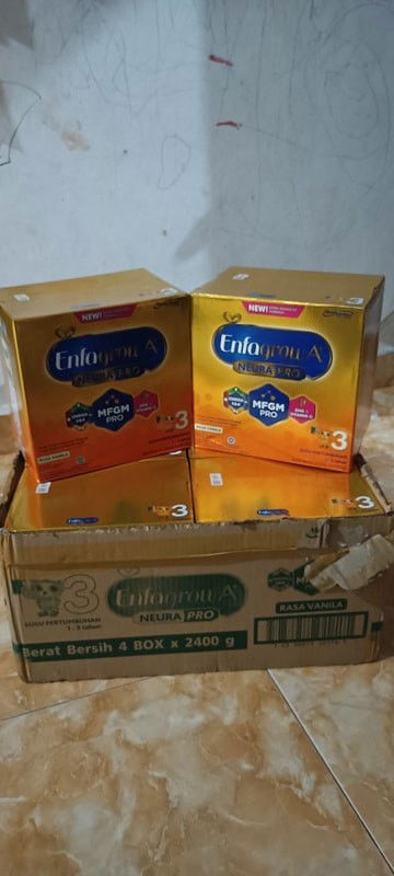 Jual susu enfagrow A+ tahap 1-3 th vanilla kemasan 2400gr (4x600gr)