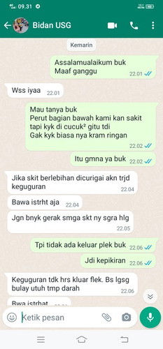 Bagian bawah seperti di tusuk², mohon bantuannya bunda² panik banget walaupun cuman sekali