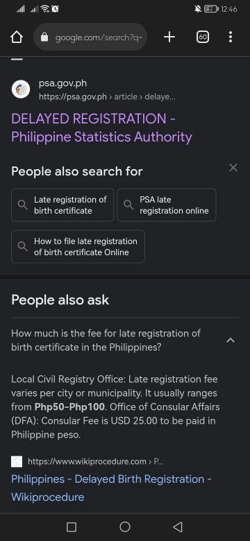 Late Registration of Birth Cost