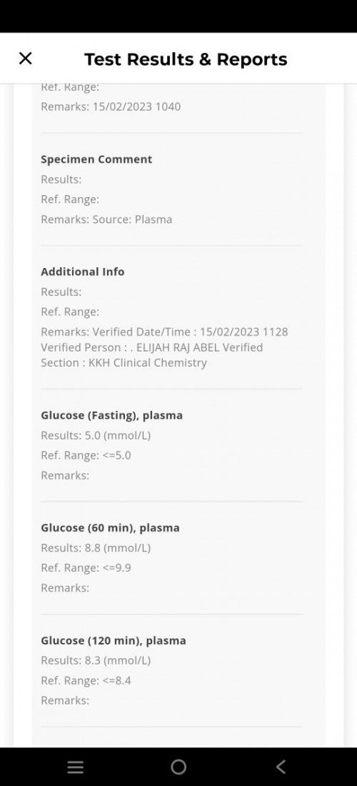 Lab Result for Glucose