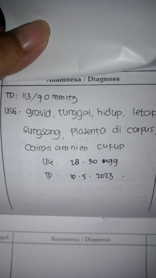 Hpl bidan 10 mei,Usg 15 mei
