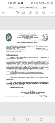 Paano po basahin ang EEG report sa pamangkin ko? May epilepsy po ba sya? TIA po sa makakasagot.