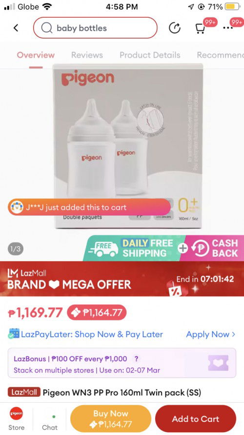 Pigeon bottles and Avent sterilizer