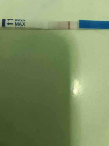 สอบถามหน่อยคะตรวจขึ้น2ขีดจางแบบนี้ ท้องมั้ยคะ