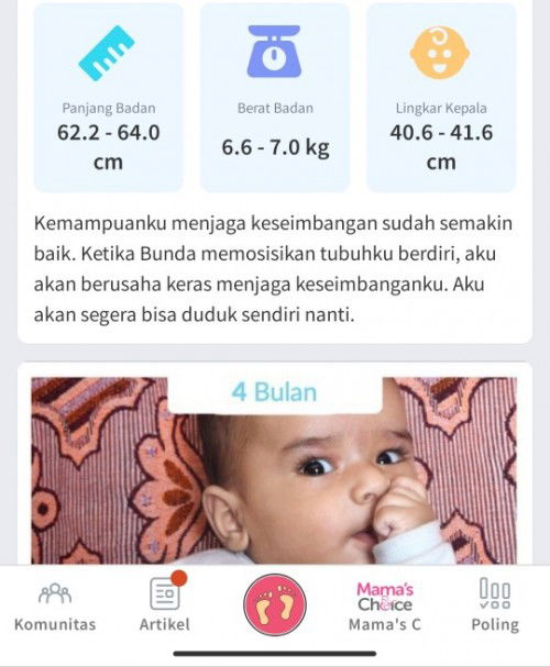 Perkembangan bayi 4bulan