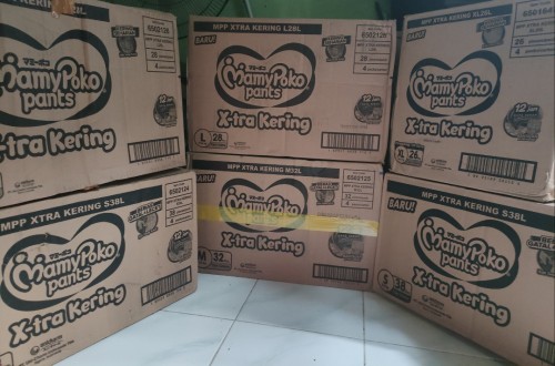 MamyPoko X-tra Kering S38, L28 dan XL26