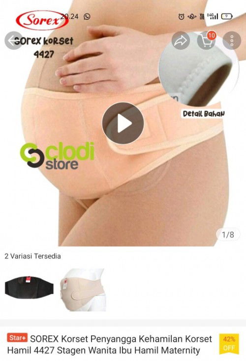 Korset penyangga perut