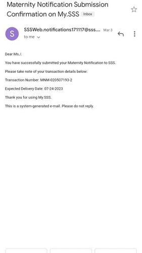SSS MATERNITY BENEFITS