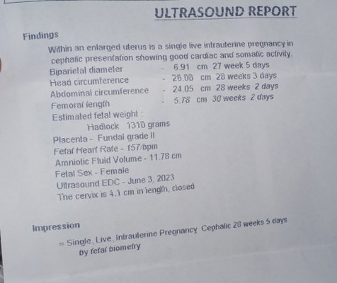 Fundal grade 2 placenta