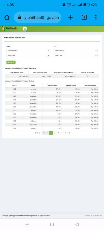 Philhealth Contribution