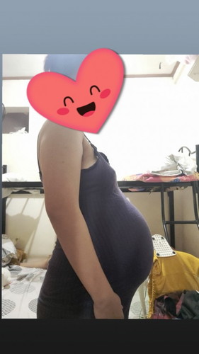 8 months baby bump