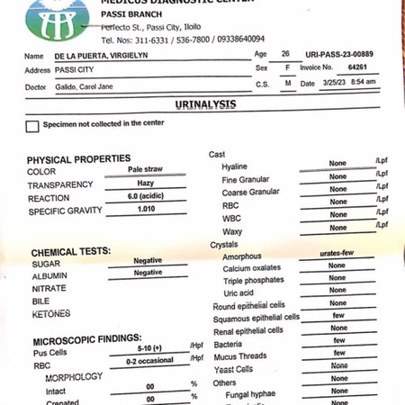 Hi po ask ko lang po sana if normal lang po yung sugar ko at kung Ma UTI po ako ? FTM po ❤️