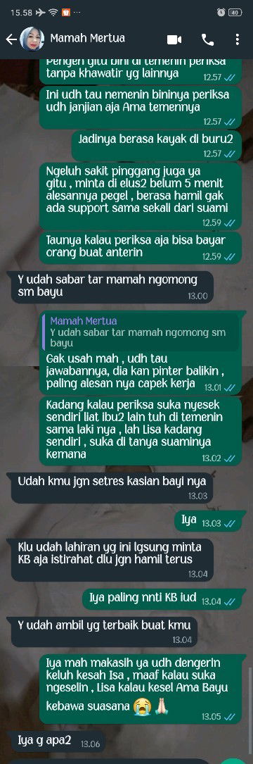 Curhat ke mertua langsung
