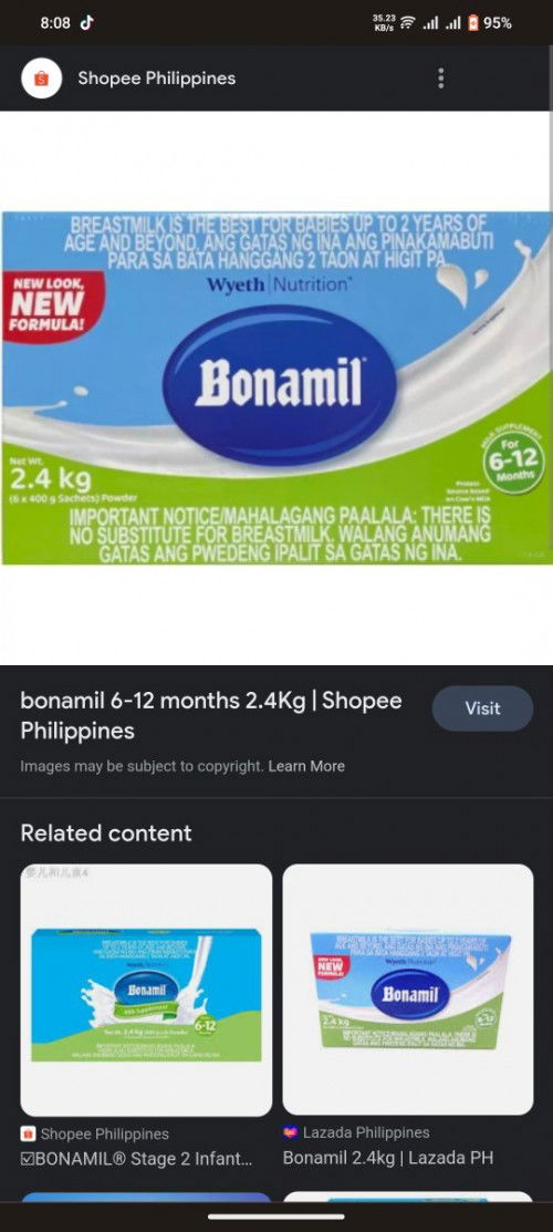 Bonamil 2.4 kg 6-12months