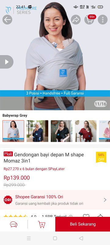Gendongan m-shape