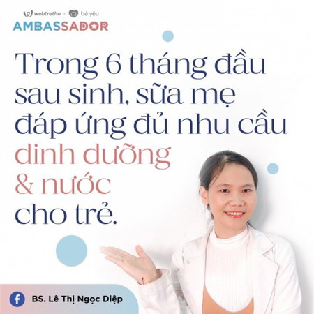 Mẹ nên cho trẻ bú mẹ hoàn toàn trong 6 tháng đầu