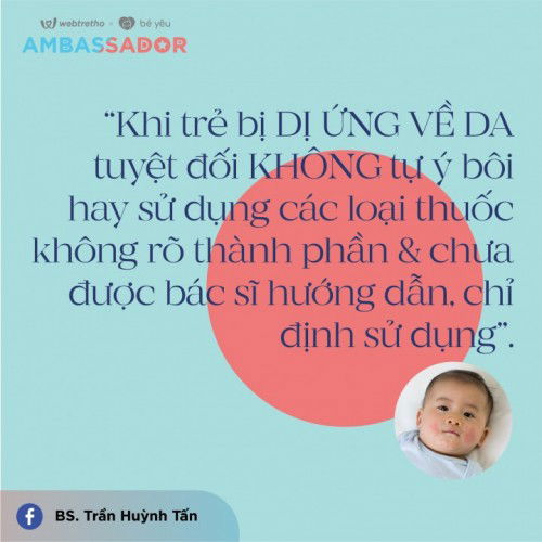 KHI TRẺ NHỎ BỊ DỊ ỨNG DA THÌ BỐ MẸ CẦN PHẢI LÀM GÌ ĐỂ CẢI THIỆN TÌNH TRẠNG NÀY CHO BÉ