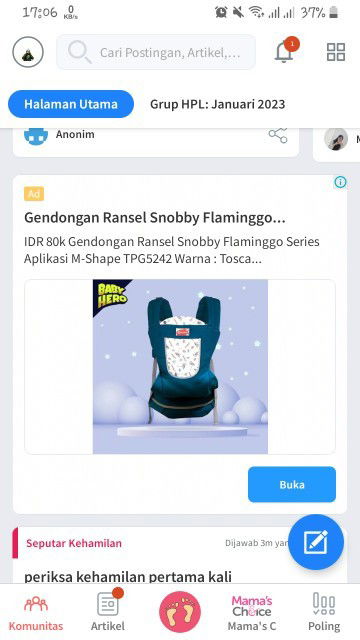 Gendongan Ransel Snobby Flamingo