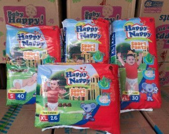 Pampers happy nappy size S40=41.800 M38=43.400 L36=44.400