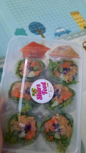 Makan salad sayur