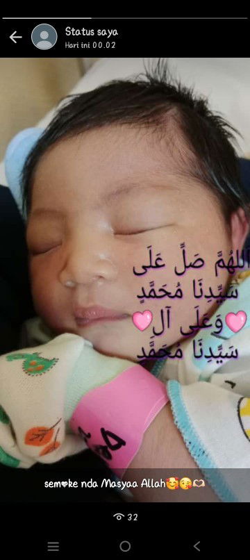 telah lahir anak kami❤
bb 4kg usia 39w 2d
minta doanya smoga di berikan kesehatan&keselamatan 🙏