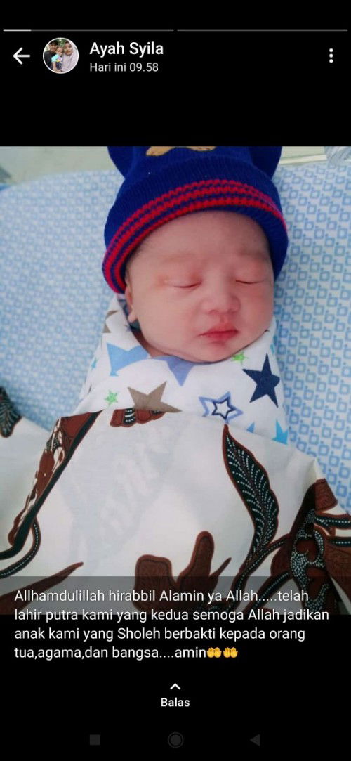 Alhamdulillah sudah lahir hpl 9 April lahir 13 april