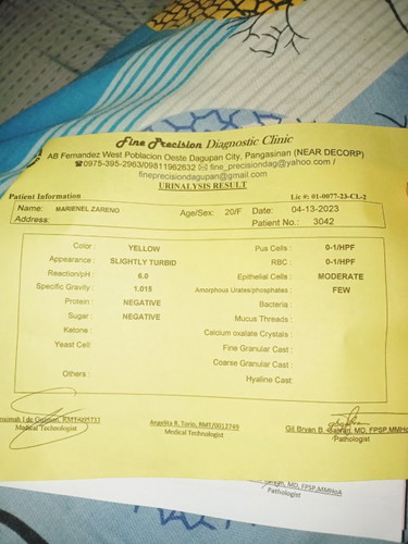 URINALYSIS RESULT
normal po ba yung mga result po? thank u in advance