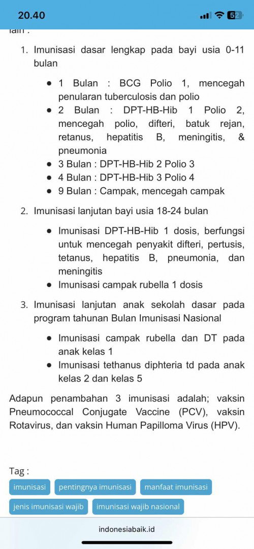 Imunisasi wajib