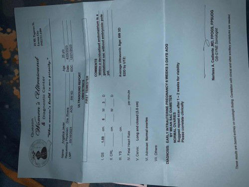 Early intrauterine pregnancy