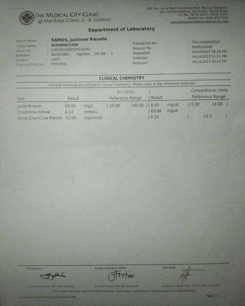 Urine Creatinine Ratio