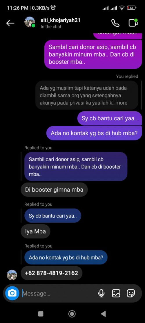 URGENTLY NEEDED # DI BUTUHKAN DONOR ASIP DI DAERAH SERANG BANTEN # URGENT