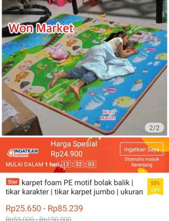 Karpet spons buat playmate bolehkah?