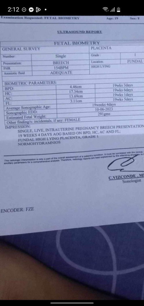 hello po! ask ko lang normal lang po ba yung ult result ng BPD, HC, AC, FL for 19weeks? tia.