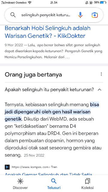 Selingkuh penyakit keturunan