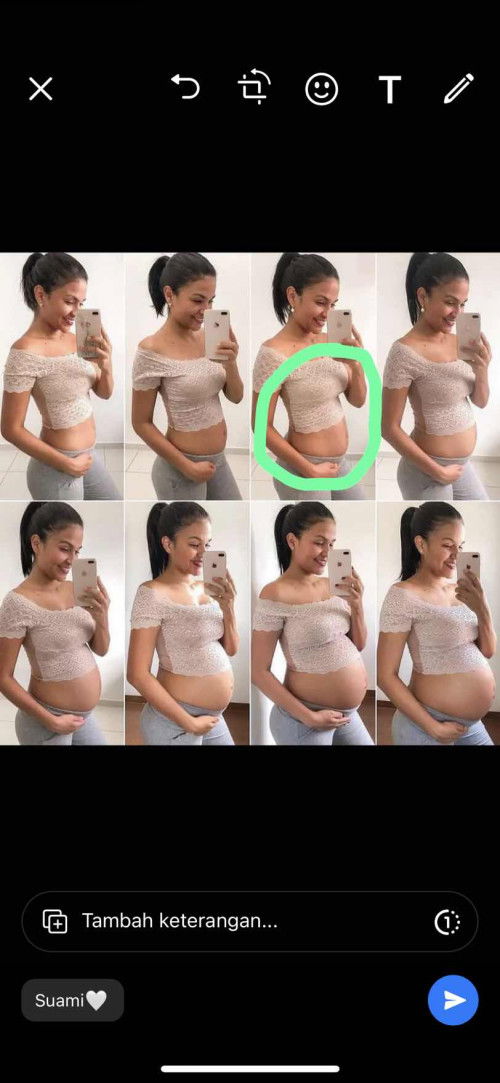 Hamil 5 bulan perut masih belom keliatan.