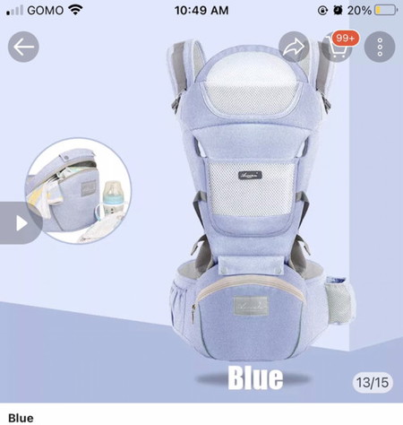 Safe age to use baby carrier