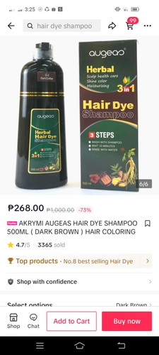 Hair dye shampoo