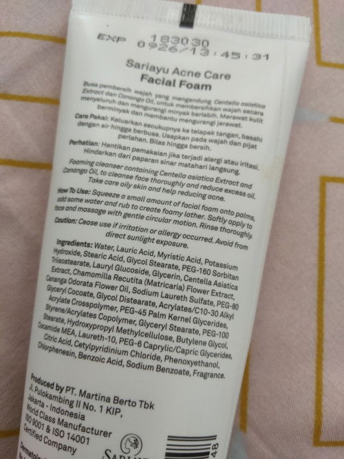 Sariayu acne care
