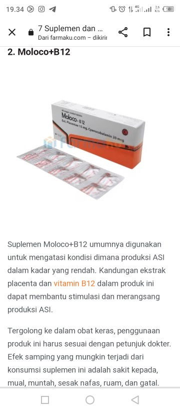 Suplemen pelancar asi