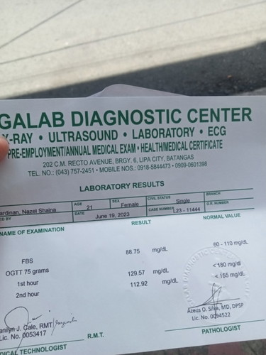 Ogttt result...