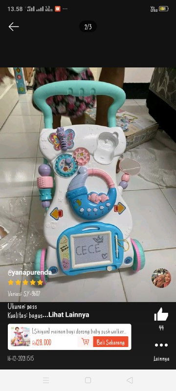 Push walker untuk umur berapa