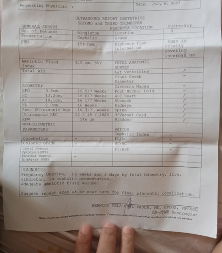 Normal Po ba Yung result Ng ultrasound ko?